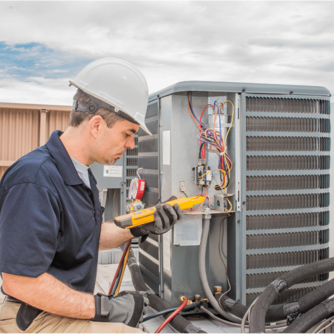 Huron Generator Pros HVAC technician on a service call in Huron County, Ontario